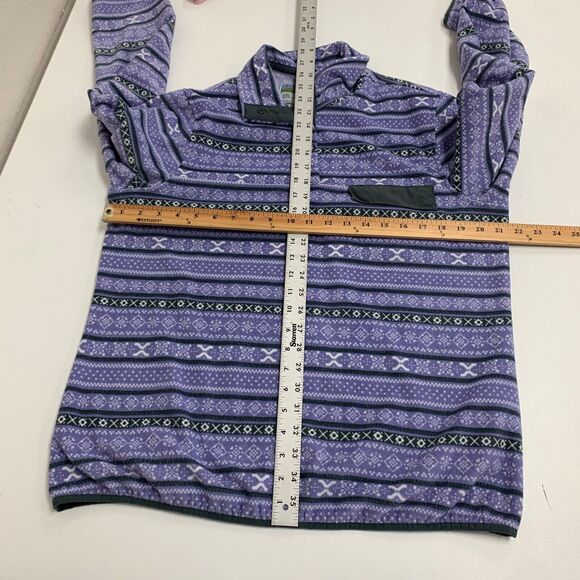 Jachs Sweatshirt Women M Medium Multi Aztec Print Cabin Half Snap Button Fleece - Picture 7 of 12